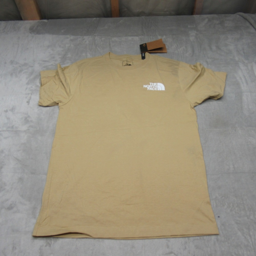 North Face Shirt Mens Small Cream Evo Throwback SS Tee Summer Minimalist NEW‎